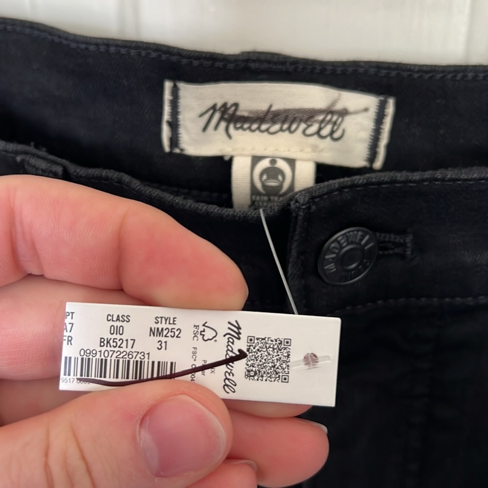 Madewell Skinny Flare Jeans in Black Frost Wash - Picture 9 of 15